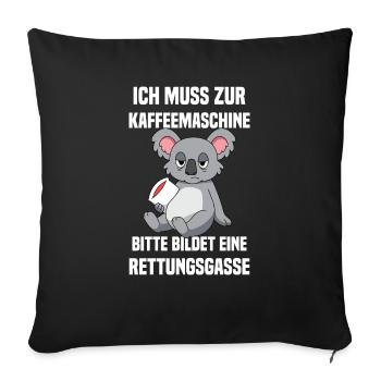 Kaffee Zubehör Koffein Getränk Wachmacher Kaffee - Sofakissenbezug 45 x 45 cm - Schwarz - Vorne