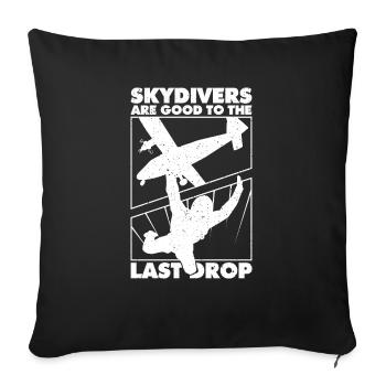 Funny Skydiver Quote: Perfect Gift! - Sofakissenbezug 45 x 45 cm - Schwarz - Vorne