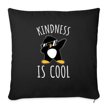 La gentillesse est cool dabbing dab danse geste pingouin - Housse de coussin décorative 45 x 45 cm - noir - Devant