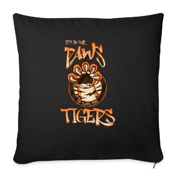C’est à nous de sauver les tigres - Housse de coussin décorative 45 x 45 cm - noir - Devant