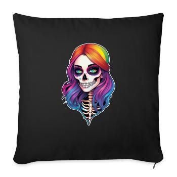 Halloween - Rock & Rainbow - Sofa pillowcase 17,3'' x 17,3'' (45 x 45 cm) - black - Front