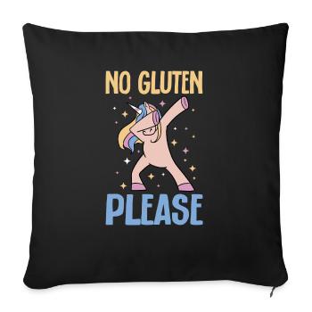 Gluten Free Gluten Intolerance - Sofa pillowcase 17,3'' x 17,3'' (45 x 45 cm) - black - Front