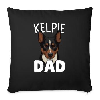 Cadeau de chien Kelpie - Housse de coussin décorative 45 x 45 cm - noir - Devant