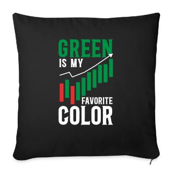 Trading Crypto Stock Market Investor Day Trader - Sofa pillowcase 17,3'' x 17,3'' (45 x 45 cm) - black - Front