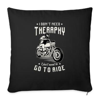 Bike Motorcycle Machine Motorcyclist Evolution - Sofa pillowcase 17,3'' x 17,3'' (45 x 45 cm) - black - Front
