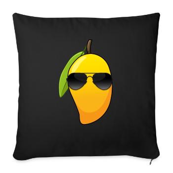 Tropical Fruit Vitamin C Cool Mango - Sofa pillowcase 17,3'' x 17,3'' (45 x 45 cm) - black - Front