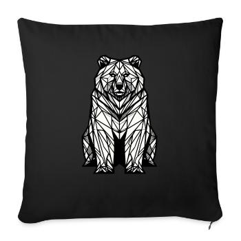 Polygone d’ours - Housse de coussin décorative 45 x 45 cm - noir - Devant