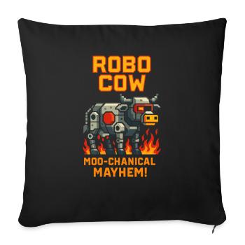 Robo Vache Moo-chanical Mayhem Pixel - Housse de coussin décorative 45 x 45 cm - noir - Devant