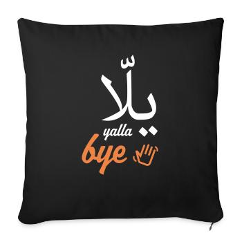 Yalla au revoir - Housse de coussin décorative 45 x 45 cm - noir - Devant