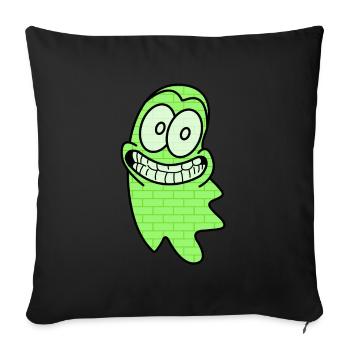 Geist an der Wand | Gespenst, Halloween, - Sofakissenbezug 45 x 45 cm - Schwarz - Vorne