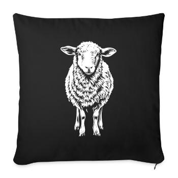 Süßes Schaf Graphic - Sofakissenbezug 45 x 45 cm - Schwarz - Vorne