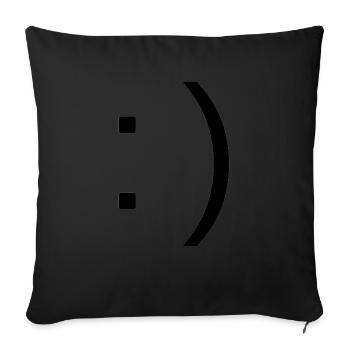 Smile - Sofa pillowcase 17,3'' x 17,3'' (45 x 45 cm) - black - Front