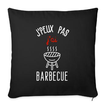 J peux pas j ai Barbecue - Housse de coussin décorative 45 x 45 cm - noir - Devant