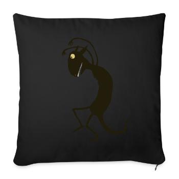schleichendes Monster - Sofakissenbezug 45 x 45 cm - Schwarz - Vorne