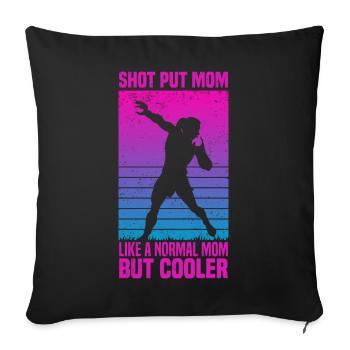 Shot put - Sofa pillowcase 17,3'' x 17,3'' (45 x 45 cm) - black - Front