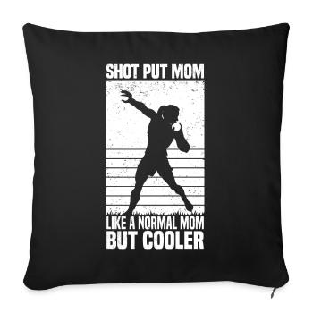 Lancer du poids | Cadeaux de putter de tir d’athlétisme - Housse de coussin décorative 45 x 45 cm - noir - Devant