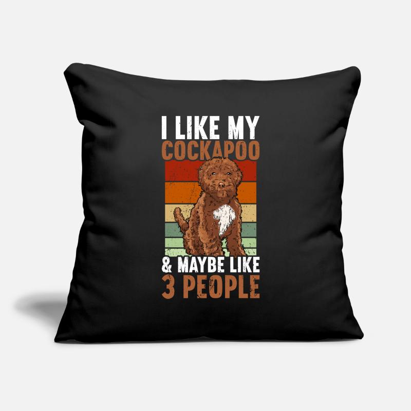 Cockapoo Housse de coussin décorative 45 x 45 cm