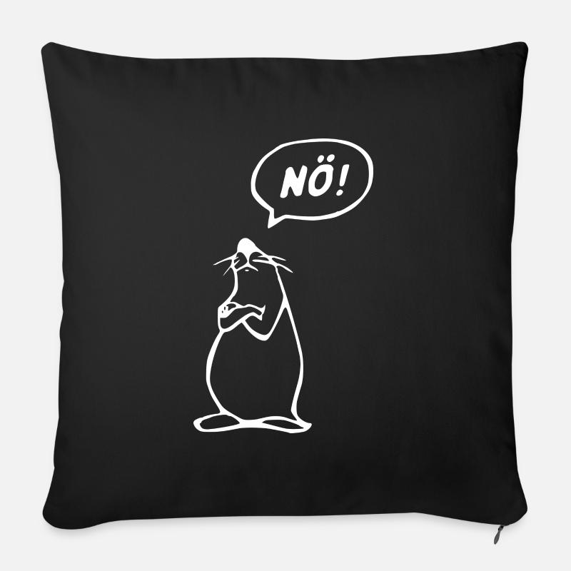 NÖ ! T-Shirt - Sofakissenbezug 45 x 45 cm - Schwarz