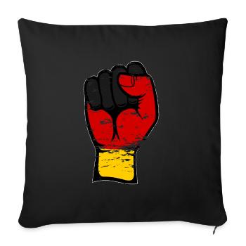 Germany flag fist used - Sofa pillowcase 17,3'' x 17,3'' (45 x 45 cm) - black - Front