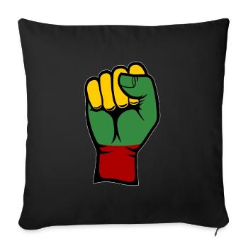 Lithuania Flag Fist - Sofa pillowcase 17,3'' x 17,3'' (45 x 45 cm) - black - Front