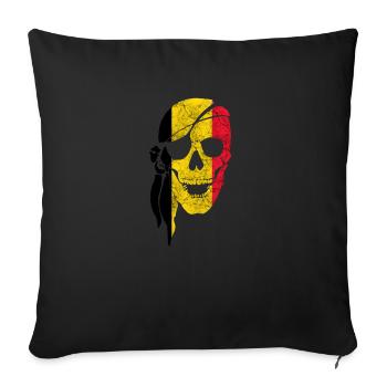 Belgium - Sofa pillowcase 17,3'' x 17,3'' (45 x 45 cm) - black - Front