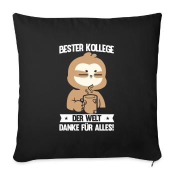 Abschied Kollegin Abschiedsparty Geschenk - Sofakissenbezug 45 x 45 cm - Schwarz - Vorne