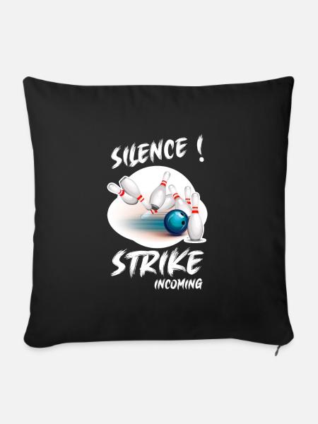 SILENCE - STRIKE incoming - Bowling Team - Sofakissenbezug 45 x 45 cm - Schwarz