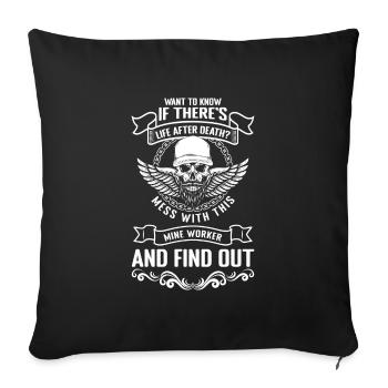 Trésors de la profession des mineurs - Housse de coussin décorative 45 x 45 cm - noir - Devant