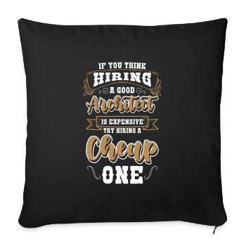 Architecture - Sofa pillowcase 17,3'' x 17,3'' (45 x 45 cm) - black - Front