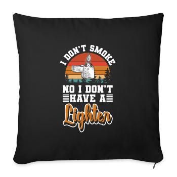 Zigarette Tabak Rauchfrei Gesundheit - Sofakissenbezug 45 x 45 cm - Schwarz - Vorne