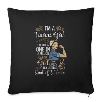 Signe du zodiaque April Astro - Housse de coussin décorative 45 x 45 cm - noir - Devant
