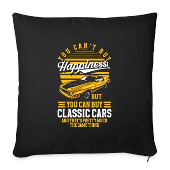Automobile Retro Car Mechatronics Technician Sports Car - Sofa pillowcase 17,3'' x 17,3'' (45 x 45 cm) - black - Front