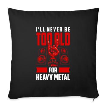 Groupe de heavy metal Rock Guitare électrique - Housse de coussin décorative 45 x 45 cm - noir - Devant