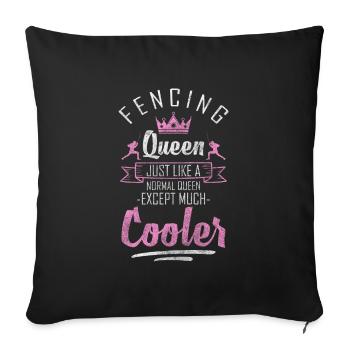 Fencing training, sport fencing, martial arts - Sofa pillowcase 17,3'' x 17,3'' (45 x 45 cm) - black - Front