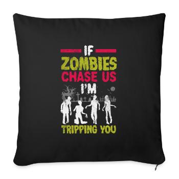Zombie Lover Costume for Funny Halloween - Sofa pillowcase 17,3'' x 17,3'' (45 x 45 cm) - black - Front