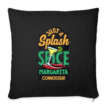 Just a Splash of Spice: Margarita Connoisseur. - Sofakissenbezug 45 x 45 cm - Schwarz - Vorne