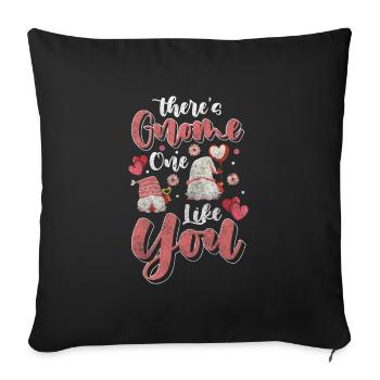 Gnome Garden Gnome Christmas Tiny - Sofa pillowcase 17,3'' x 17,3'' (45 x 45 cm) - black - Front