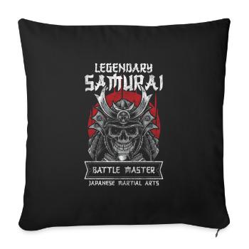 Samurai Kampfsport Katana - Sofakissenbezug 45 x 45 cm - Schwarz - Vorne