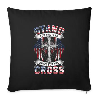 Nation militaire patriote des États-Unis - Housse de coussin décorative 45 x 45 cm - noir - Devant