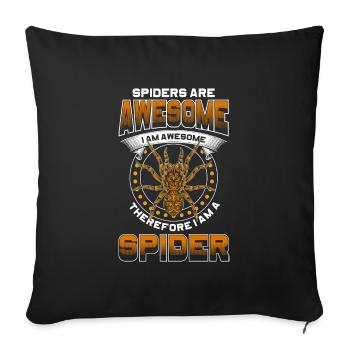 Spiderweb Animal Tarantula Eight Eyes - Sofa pillowcase 17,3'' x 17,3'' (45 x 45 cm) - black - Front