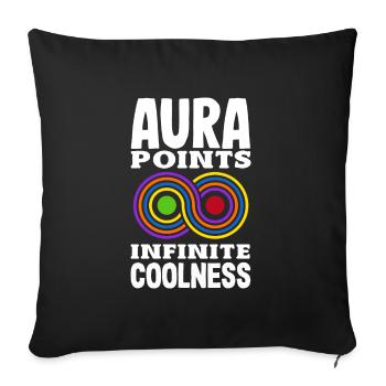 Aura Points Infini Cool Tendance Viral - Housse de coussin décorative 45 x 45 cm - noir - Devant