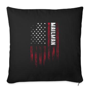 Métier de livreur de facteur - Housse de coussin décorative 45 x 45 cm - noir - Devant