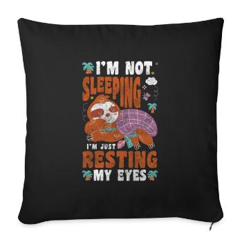 Sommeil, récupération, repos, relaxation - Housse de coussin décorative 45 x 45 cm - noir - Devant
