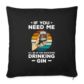 Boissons alcoolisées Martini Schnaps - Housse de coussin décorative 45 x 45 cm - noir - Devant