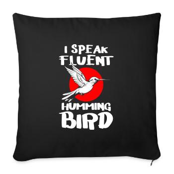 Colibri Nature Magie - Housse de coussin décorative 45 x 45 cm - noir - Devant