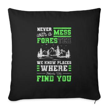 Forestry Workers Forests Tree - Sofa pillowcase 17,3'' x 17,3'' (45 x 45 cm) - black - Front