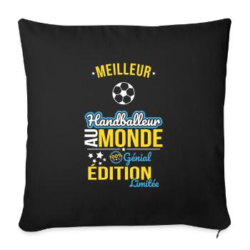 Best Handball player in the world - 100% awesome - Sofa pillowcase 17,3'' x 17,3'' (45 x 45 cm) - black - Front