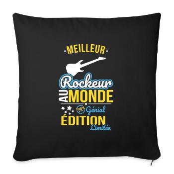Bester Rocker der Welt - 100% Awesome - Sofakissenbezug 45 x 45 cm - Schwarz - Vorne