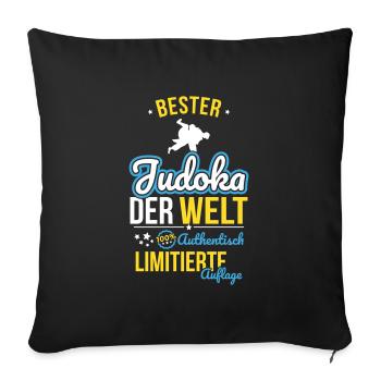 Best Judoka in the World - 100% Authentic - Sofa pillowcase 17,3'' x 17,3'' (45 x 45 cm) - black - Front