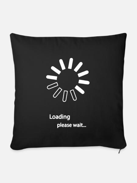 Loading Please wait - Sofakissenbezug 45 x 45 cm - Schwarz